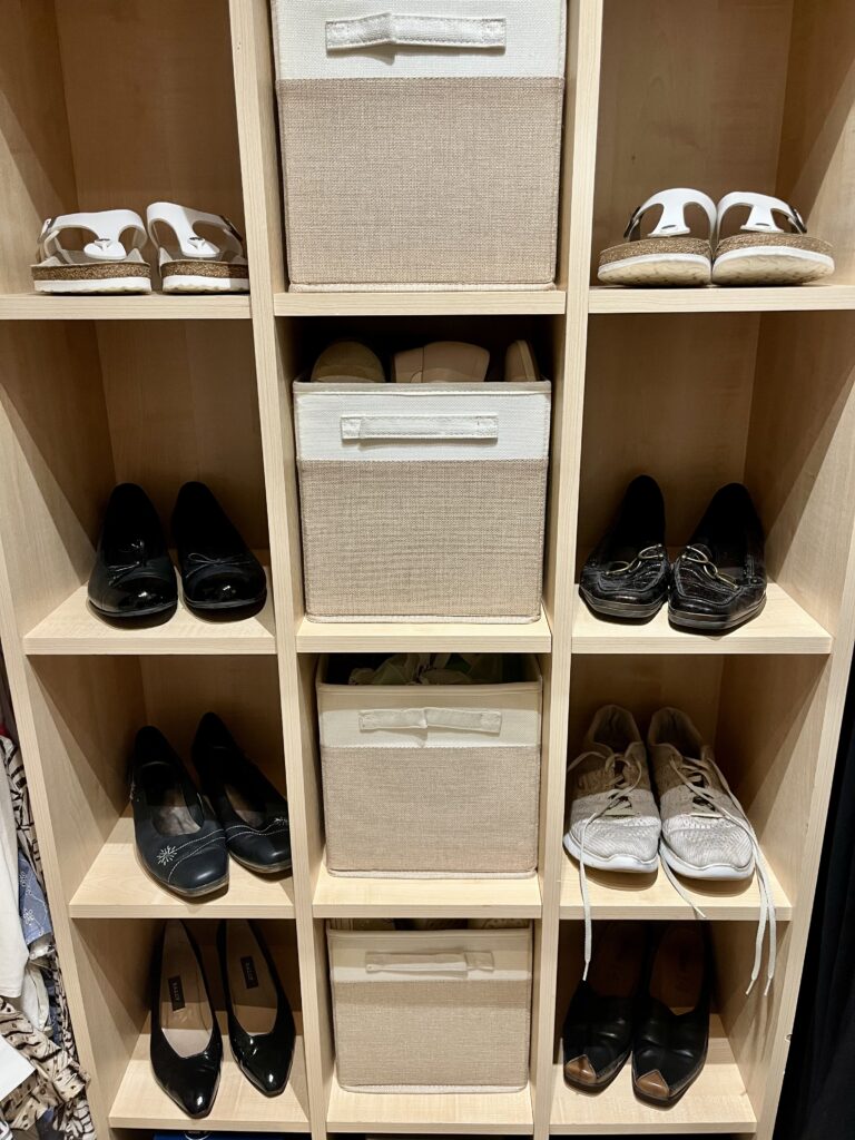 Organised Wardrobe Colour-Coded Closet